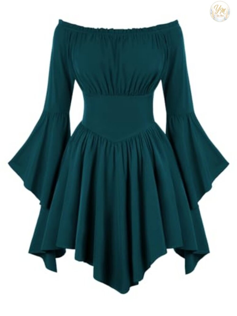 Renaissance Pirate Off Shoulder Corset Dress Bell Sleeve